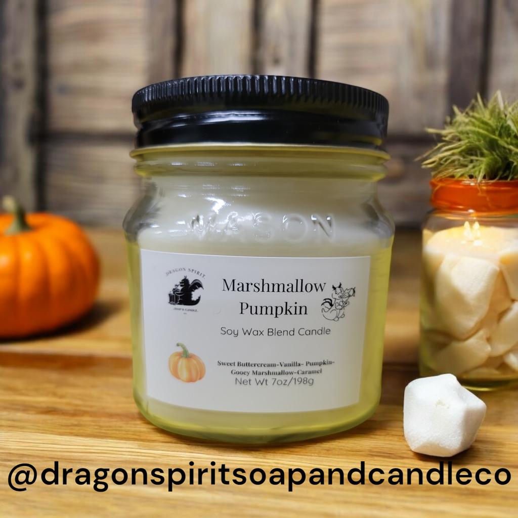 Marshmallow Pumpkin Hand Poured Candle